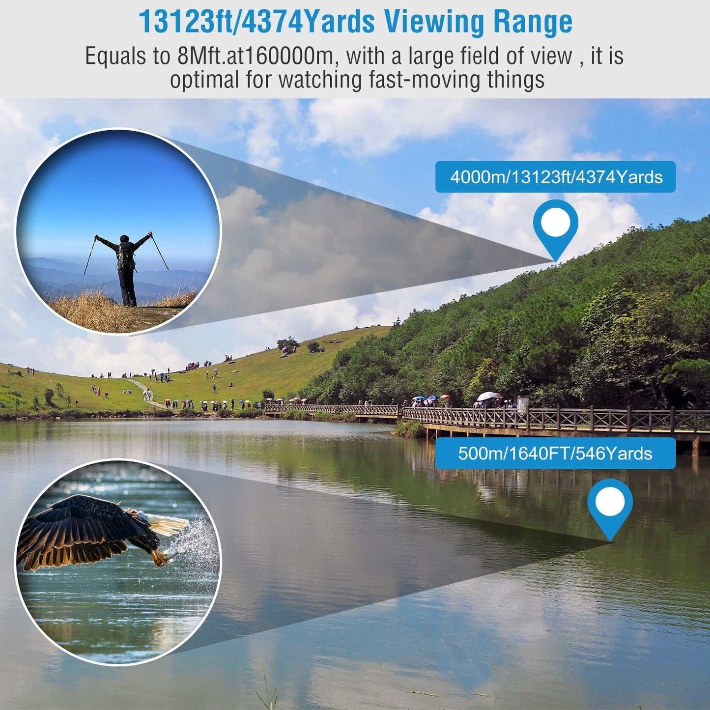 Portable HD binoculars with night vision for bird watching and outdoor exploration