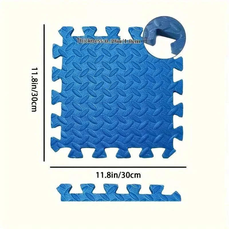 Puzzle Fitness Mat 20-piece double-sided interlocking EVA foam workout mat with cushioned 10mm thickness