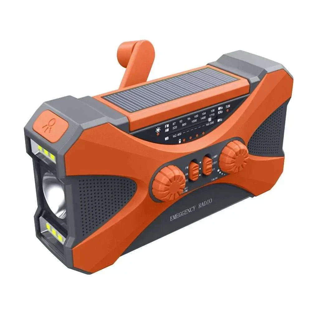 Portable emergency radio with AM/FM/NOAA weather alerts and 10000mAh battery power bank