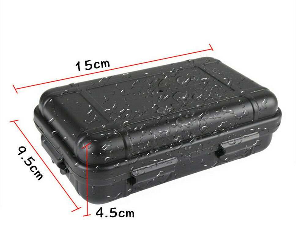 Compact 14 in 1 Outdoor Emergency Survival Kit with compass, whistle, thermal blanket, and multi-tool in black waterproof case