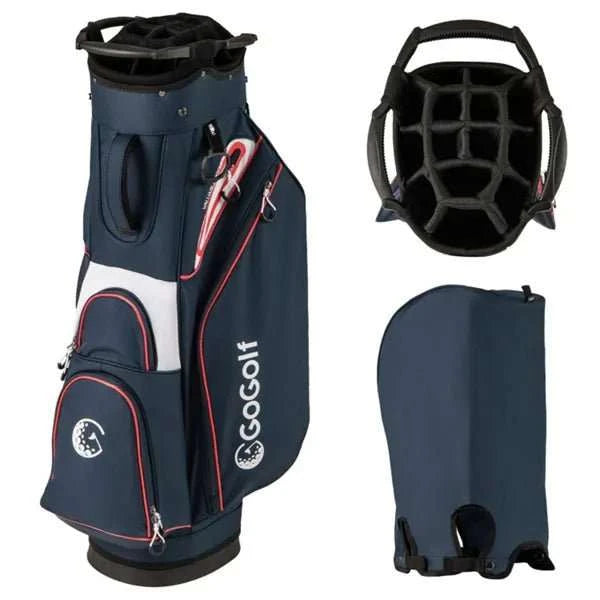 14-way golf cart bag with 6 pockets, waterproof zippers, and full club organization