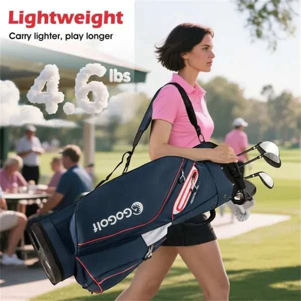 14-way golf cart bag with 6 pockets, waterproof zippers, and full club organization