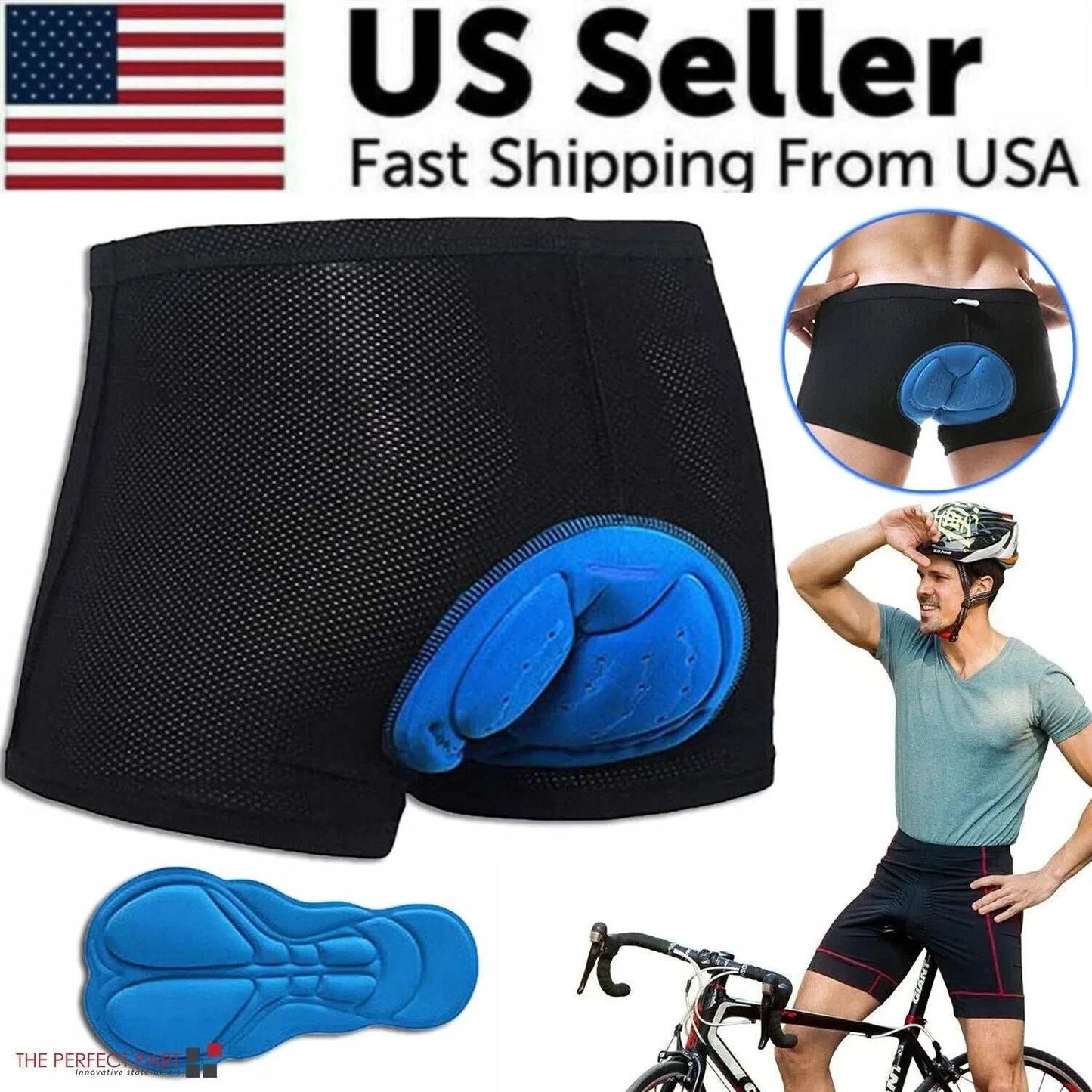 3D gel padded breathable cycling shorts with compression fit and anti-slip leg grippers for men and women