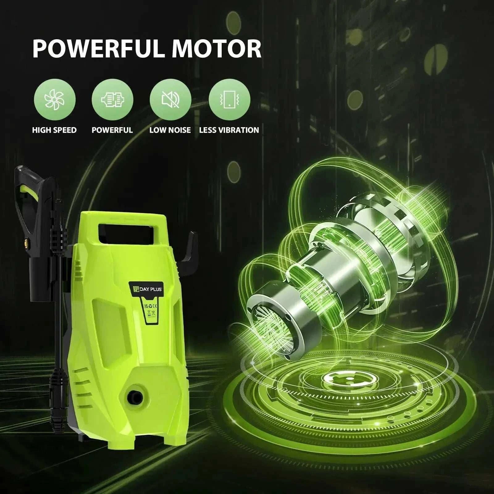 Pressure Washer 2200W 180 Bar with 3In1 Nozzle and 7m Hose for Powerful Outdoor Cleaning