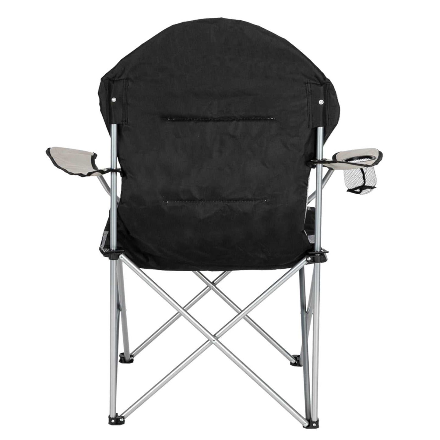 Folding camping chair with iron frame and durable 600D Oxford cloth for stable outdoor seating