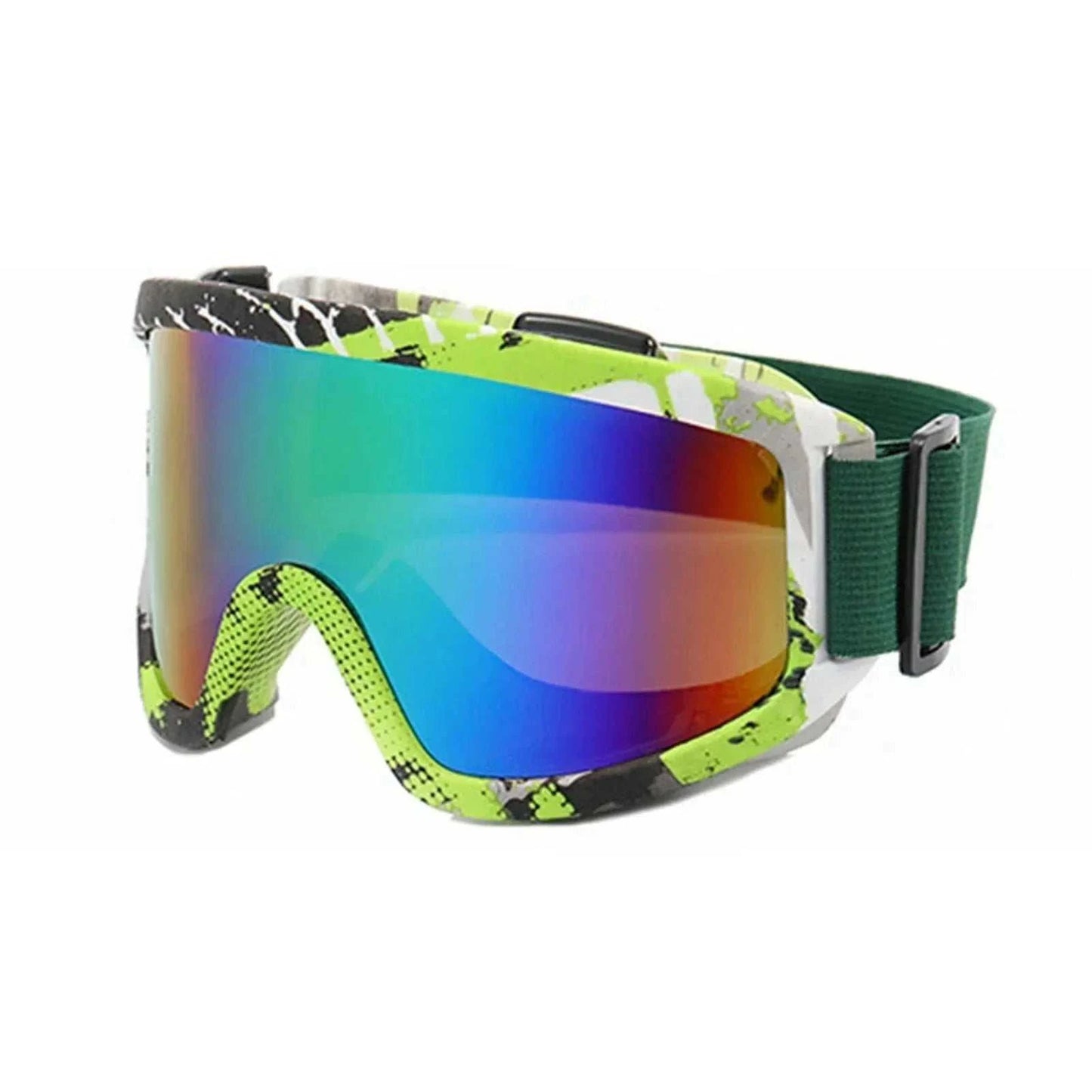 Frame ski goggles with anti-glare lenses for snowboarding and skiing protection