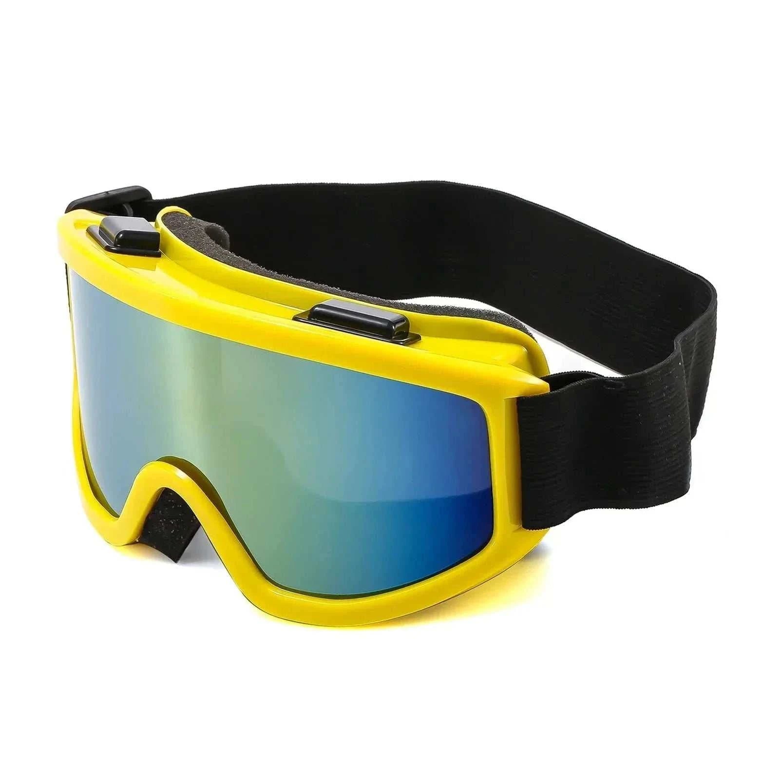 Frame Ski Goggles with anti-glare lenses for snowboarding and skiing, featuring durable PC frame and UV protection