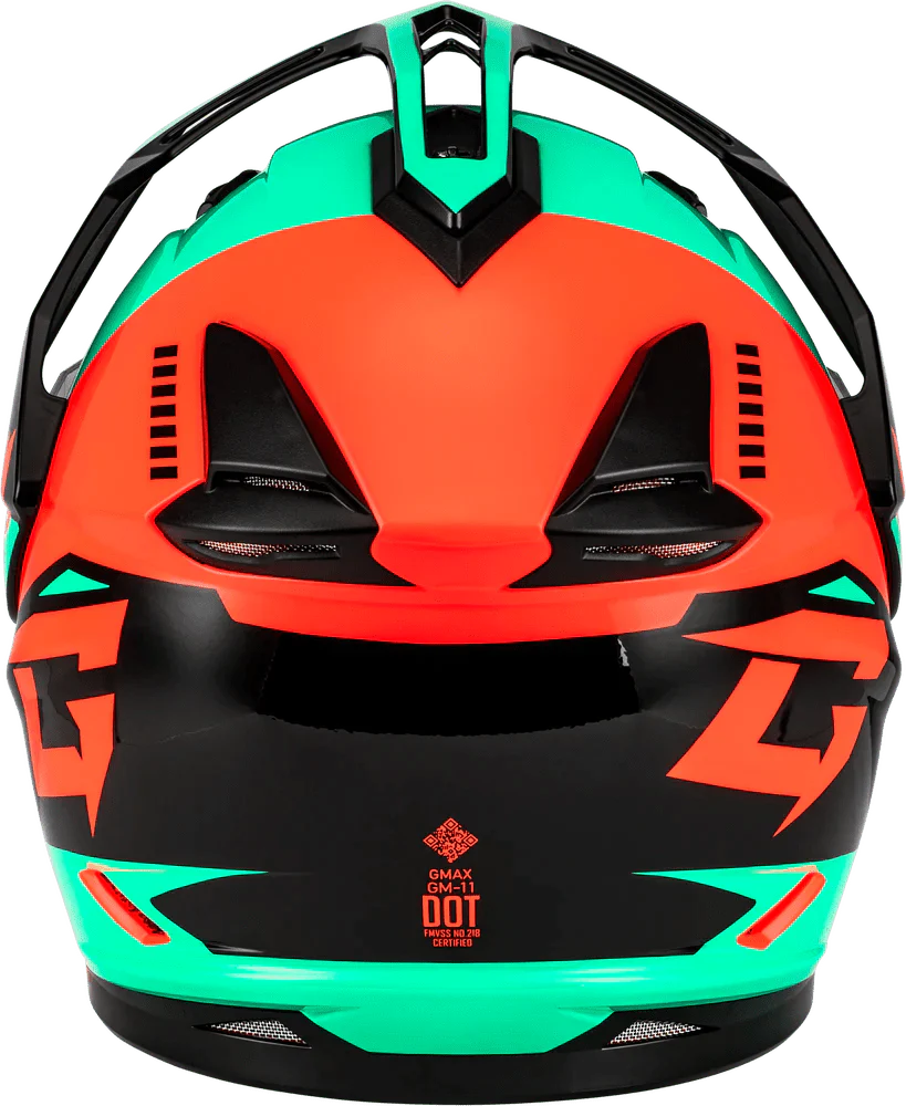Gmax GM-11S Ronin snow helmet with electric shield and removable COOLMAX interior for versatile dual-sport riding