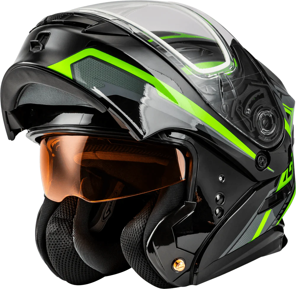 Gmax MD-01S Transistor Modular Snow Helmet with LED rear light and anti-fog snow shield
