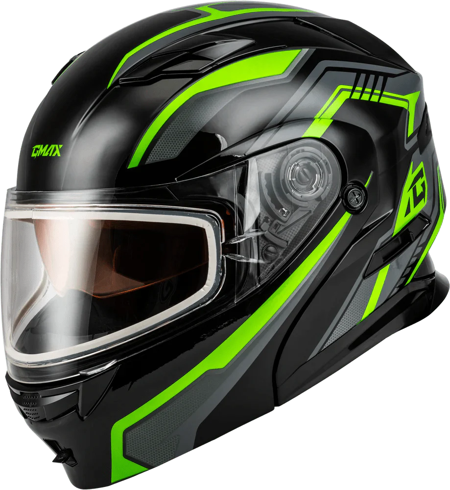 Gmax MD-01S modular snow helmet with LED rear light and anti-fog visor