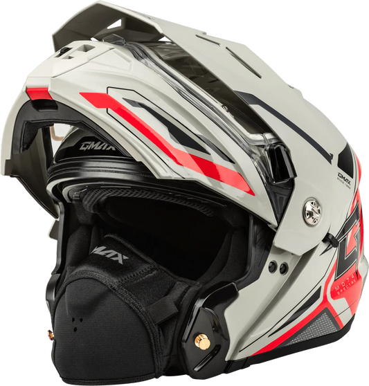 Gmax MD74S Spectre snow helmet with electric shield and modular flip-up design for winter riding safety and comfort