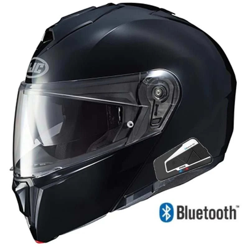 HJC I90 modular snow helmet with Sena Smart 20B Bluetooth system and heated shield