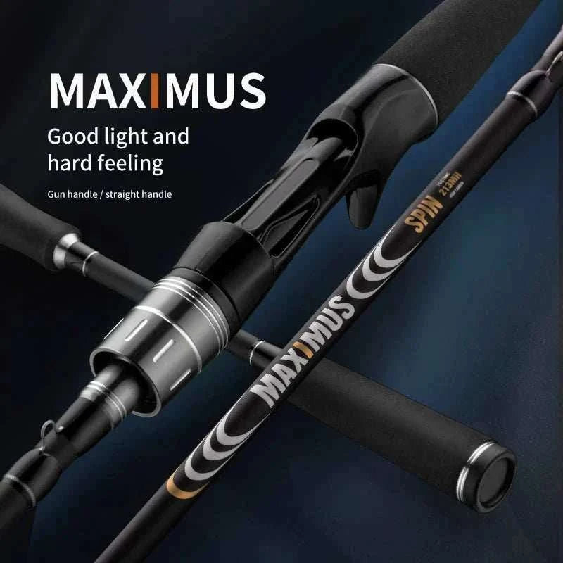 High-performance spinning and casting fishing rod with carbon construction, Fuji guides, suitable for saltwater and freshwater fishing