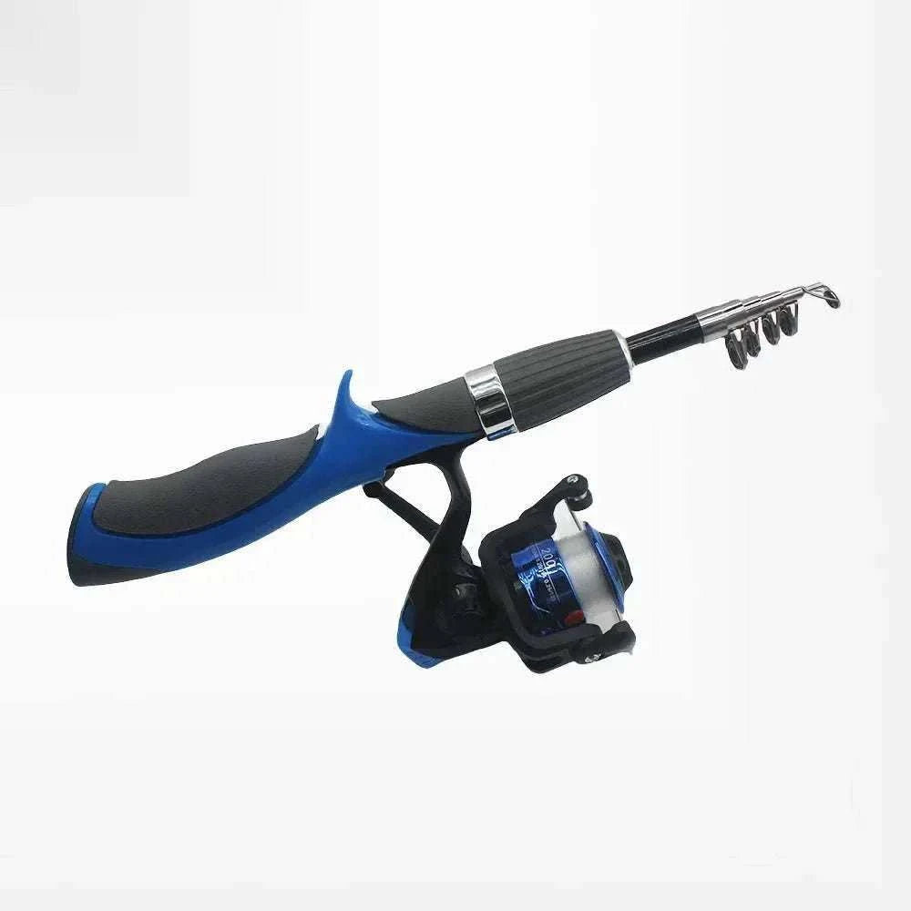Kids telescopic fishing rod set with spinning reel and hooks designed for beginner anglers