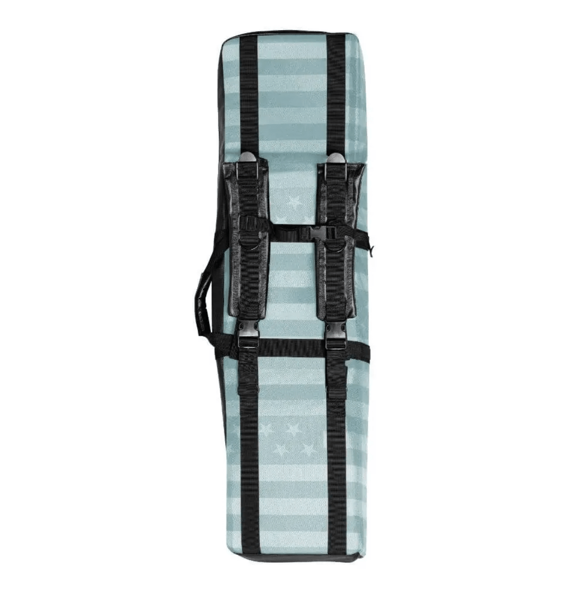 Lady Liberty Hybrid Rifle Case with dual compartments for two rifles, pistol pockets, triple-security ammo pouches, and hybrid carry system