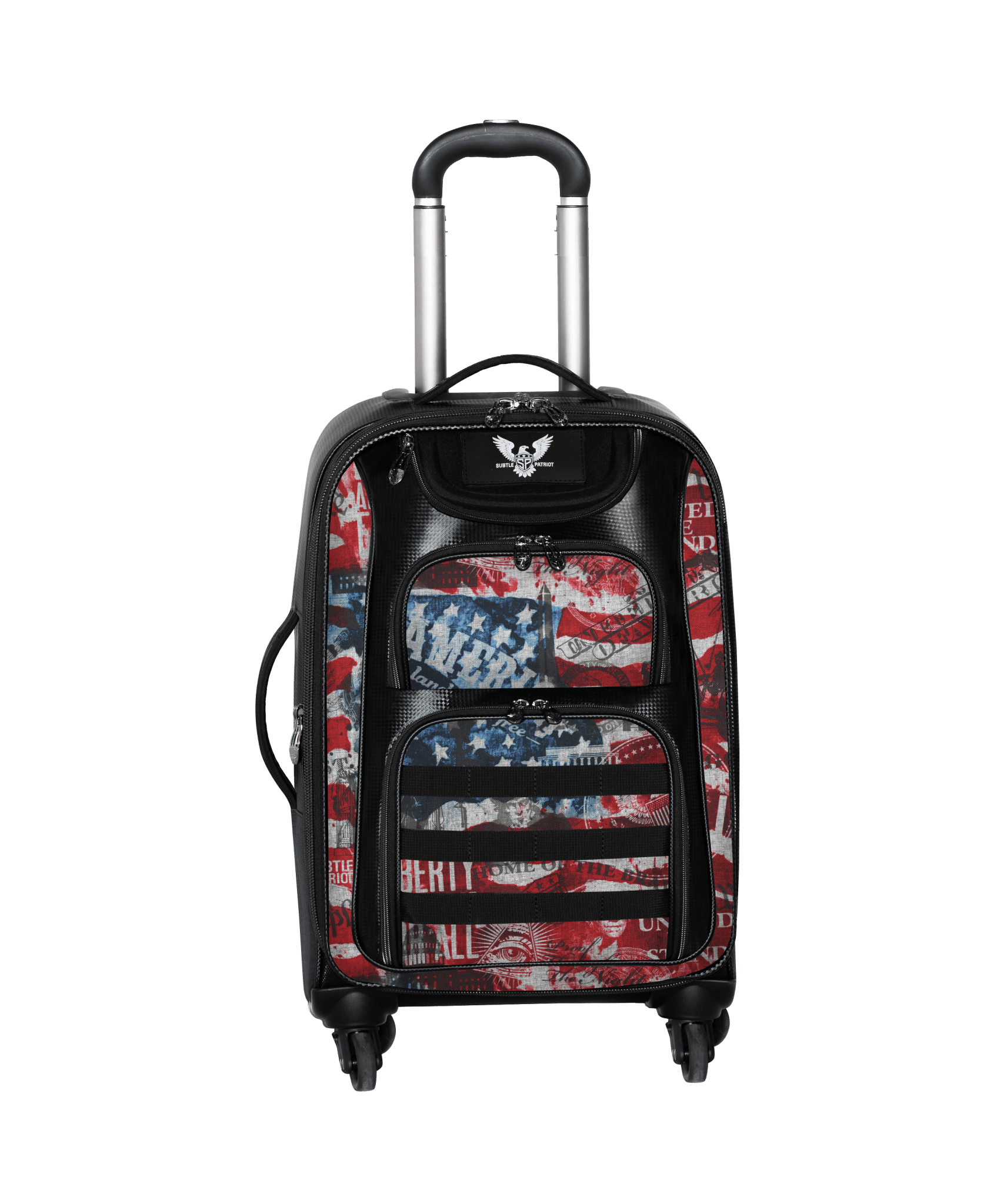 KRADUL Patriot Hybrid 22-inch hard-shell cabin luggage with 4-wheel 360° rolling system and expandable compartments