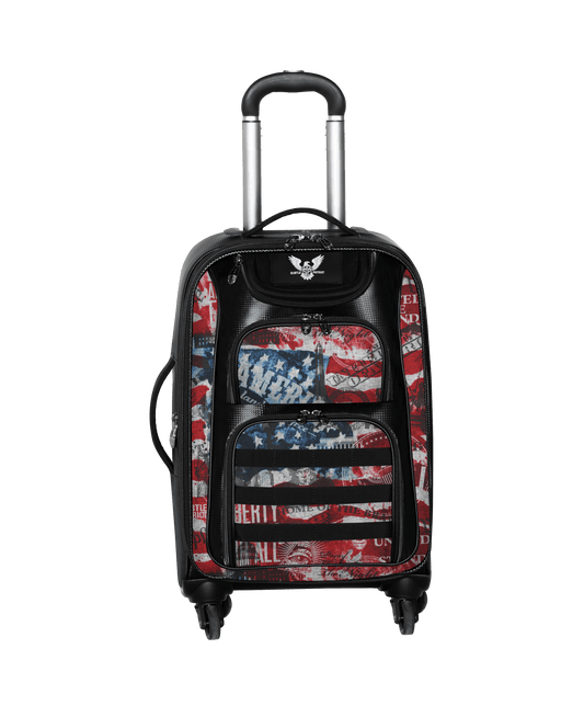 KRADUL Patriot Hybrid 22-inch hard-shell cabin luggage with 4-wheel 360° rolling system and expandable compartments