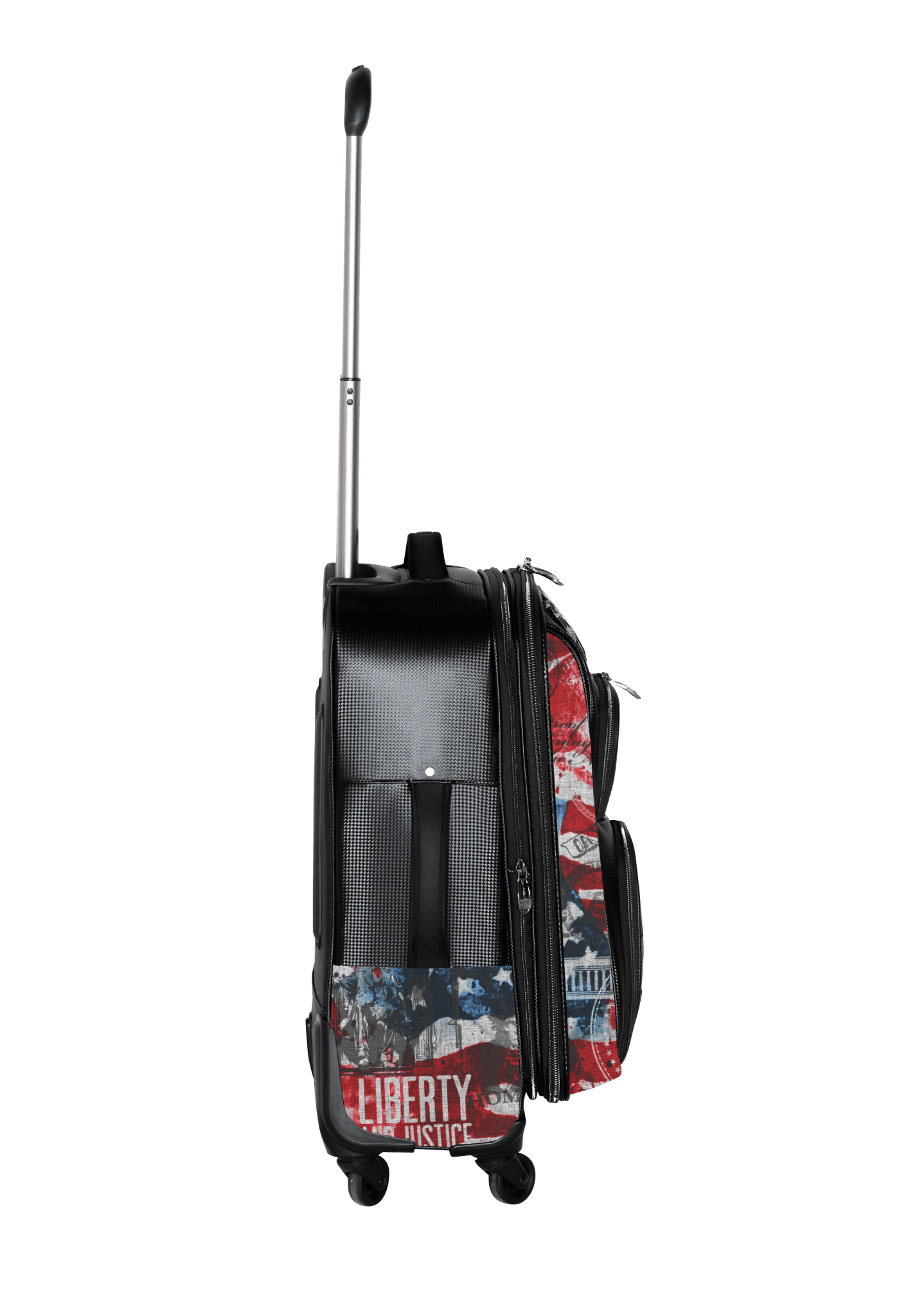 KRADUL Patriot Hybrid 22" hard-shell cabin luggage with 4-wheel 360° rolling system and expandable compartments