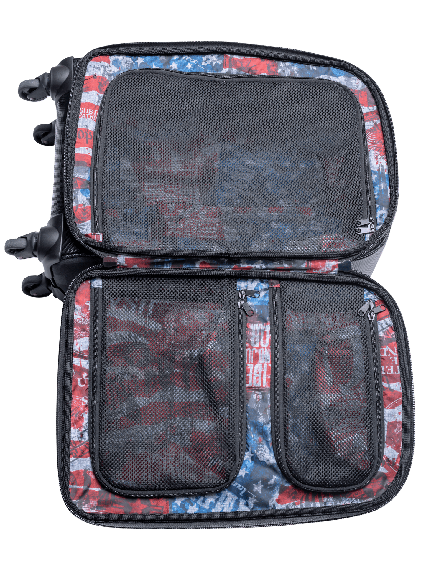 KRADUL Patriot Hybrid 22" hard-shell cabin luggage with 4-wheel rolling system and expandable compartments
