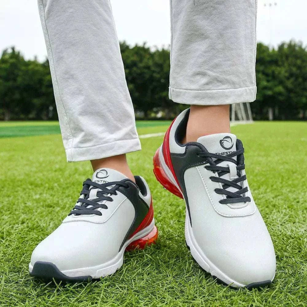 Men’s professional golf shoes with anti-slip rubber outsole and EVA insole for comfort and stability on dry courses