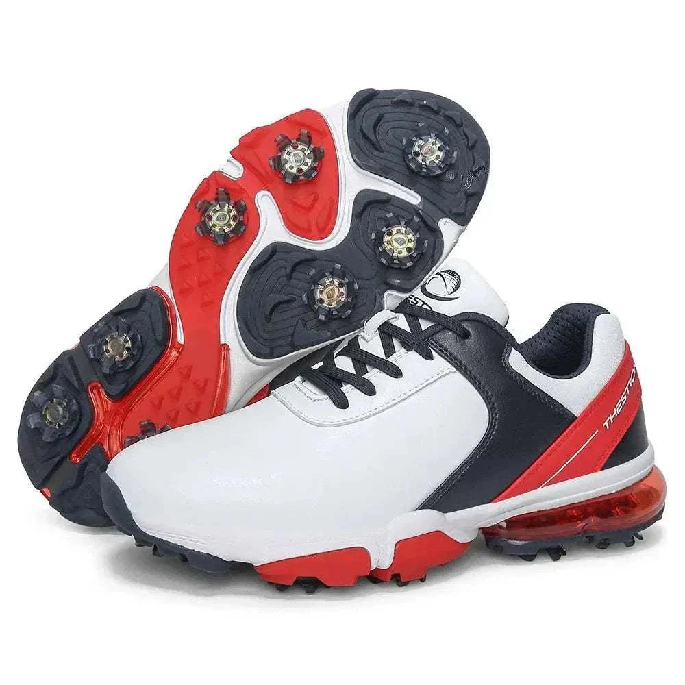 Men’s professional golf shoes with anti-slip rubber outsole and EVA insole, available in sizes 7-14