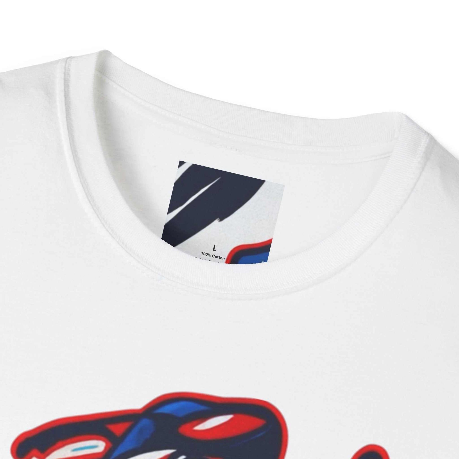 Mach Z Patriotic Ski Shield T Shirt with patriotic ski shield graphic in red white and blue