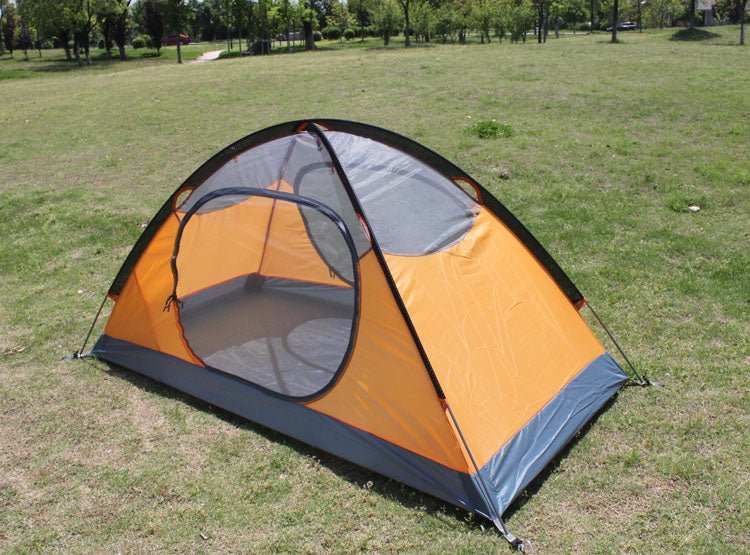 Ultra-light outdoor camping tent with rainproof oxford cloth, double shelter, aluminum alloy poles, and wind resistance for snowfield and all-weather use