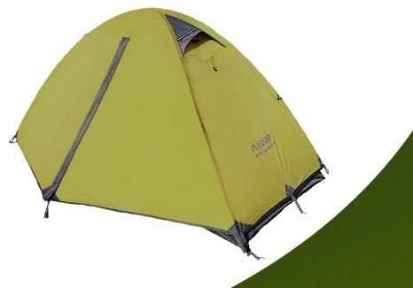 Outdoor camping tent rainproof ultra-light double shelter with aluminum alloy poles set up in snowy mountain area