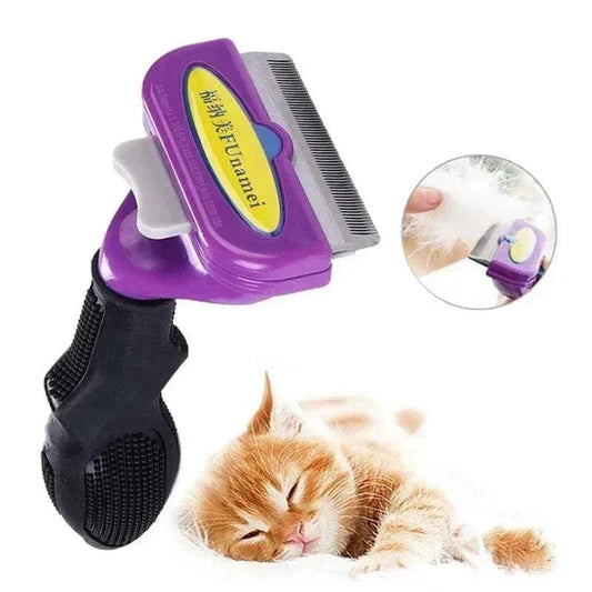 Pet Hair Removal Comb for cats and dogs with dual hair-length heads and multiple sizes for gentle grooming and reduced shedding.