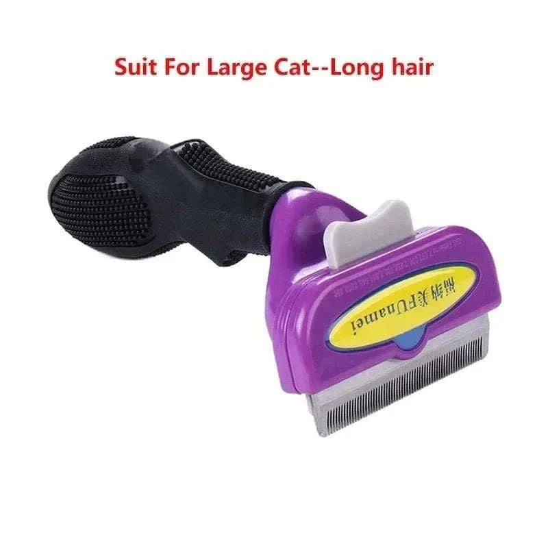 Pet Hair Removal Comb grooming brush for cats and dogs with dual-length heads and multiple sizes