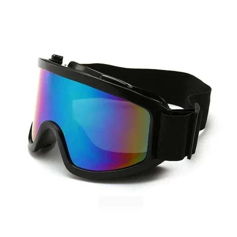 Windproof protective glasses for motorcycles and outdoor sports with elastic strap and clear PC lenses