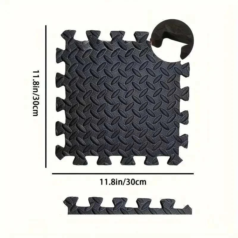 20-piece double-sided Puzzle Fitness Mat with interlocking EVA foam tiles for cushioned workouts