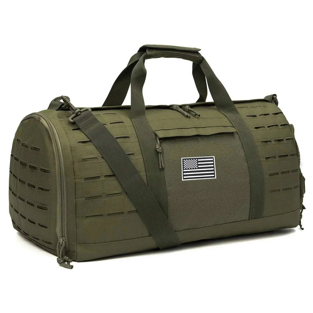 MOLLE Gear Duffle 40L tactical gym and travel bag with water-resistant polyester and versatile carry options