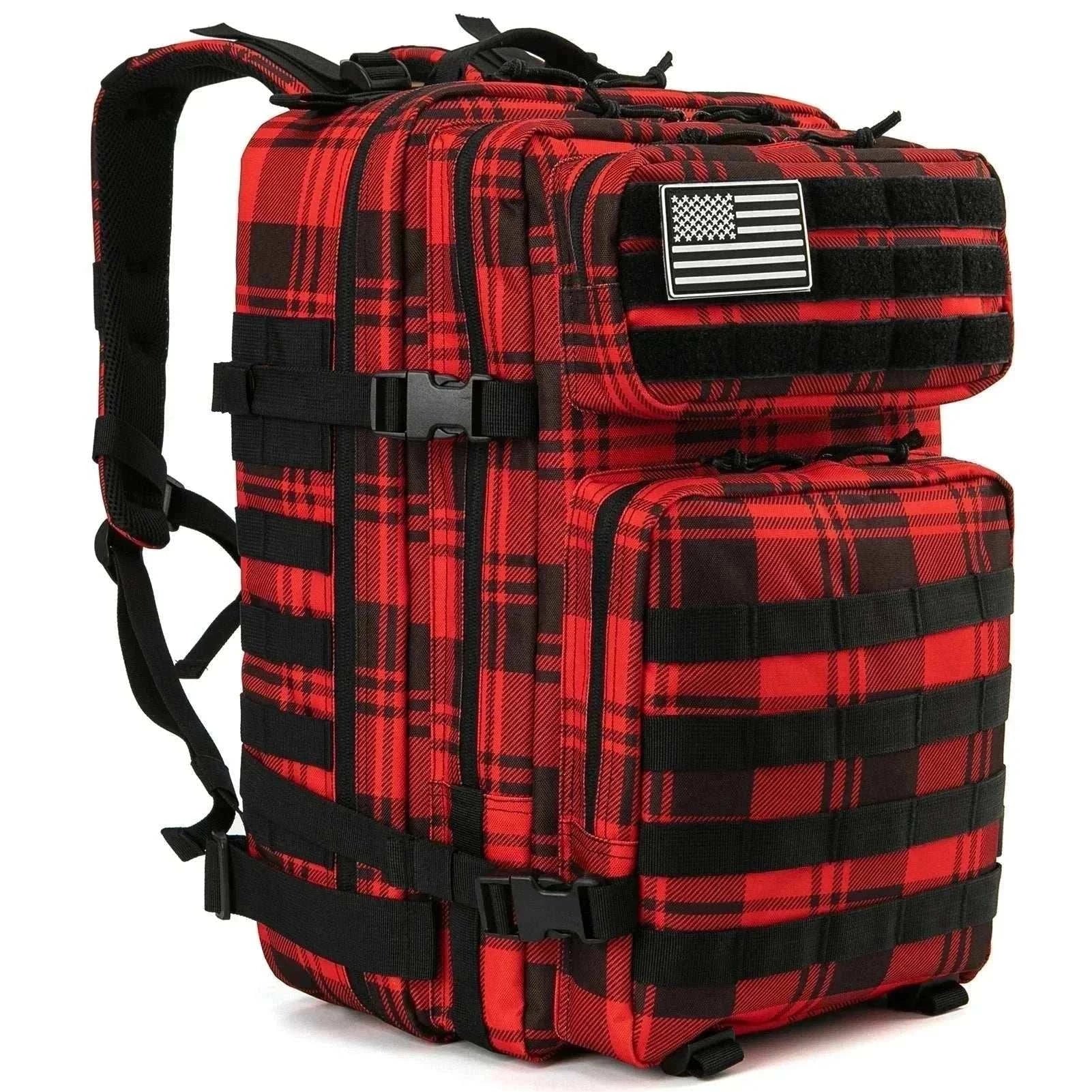 Durable tactical backpack outdoor rucksack for hiking with 45L capacity and ergonomic design