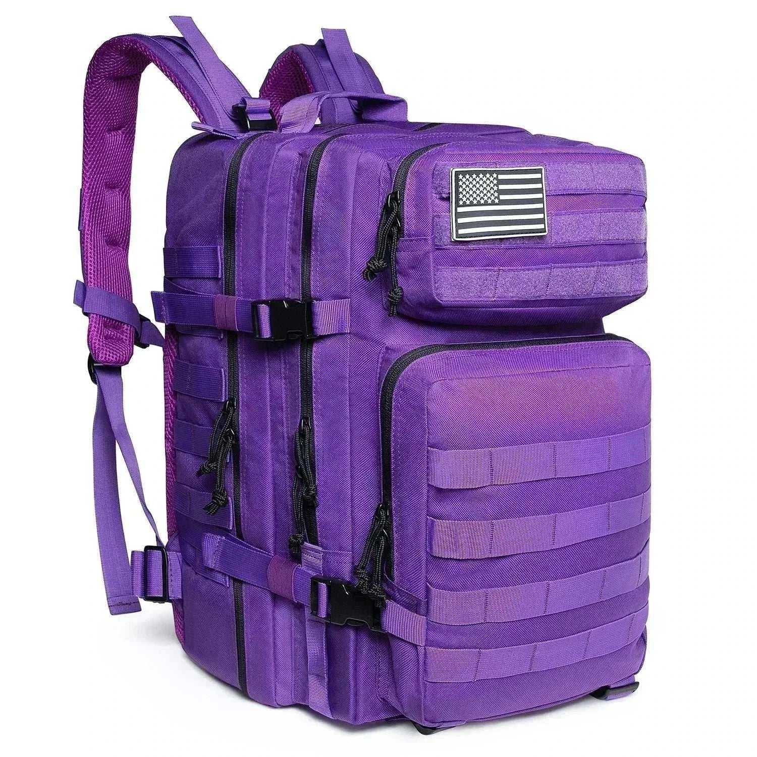 durable tactical backpack outdoor rucksack with multiple compartments and comfortable carry for hiking