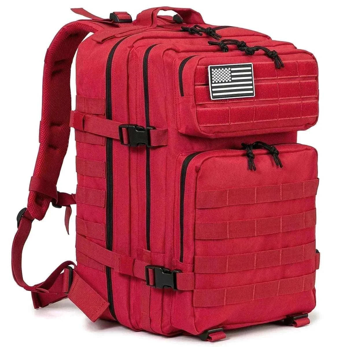Durable tactical backpack outdoor rucksack with 45L capacity for hiking and adventure