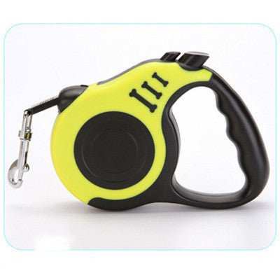 Retractable dog leash with one-hand brake, available in multiple colors and two lengths for dogs up to 15kg