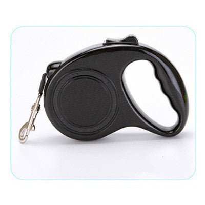 Retractable dog leash with one-hand brake and lock, available in multiple colors and 3m or 5m lengths for dogs up to 15kg