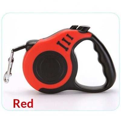 Retractable dog leash with one-hand brake in multiple colors for dogs up to 15kg