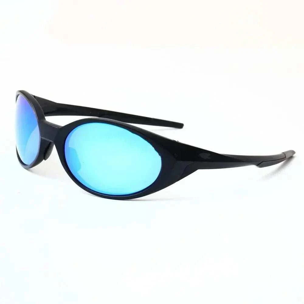 Oval outdoor sports sunglasses with UV protection and lightweight TR-90 frame for unisex cycling and active adventures
