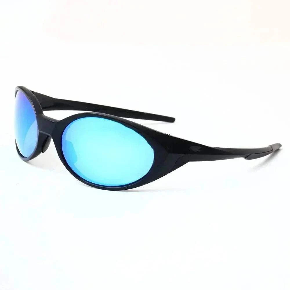 Oval pilot sunglasses with UV400 protection and lightweight TR-90 unisex frame for outdoor activities