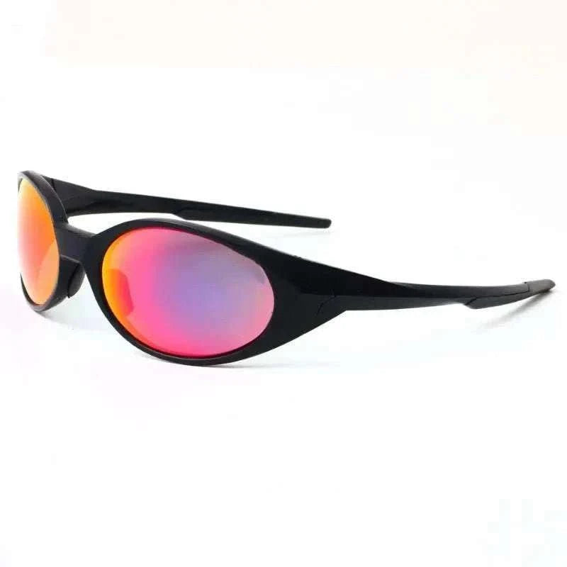 Oval pilot sunglasses with UV400 protection and lightweight TR-90 frame for unisex outdoor use