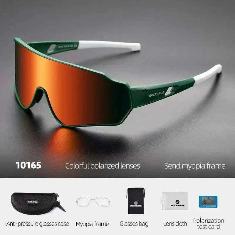 Photochromic polarized cycling glasses with UV400 protection and TAC lenses for clear, glare-free vision on outdoor rides