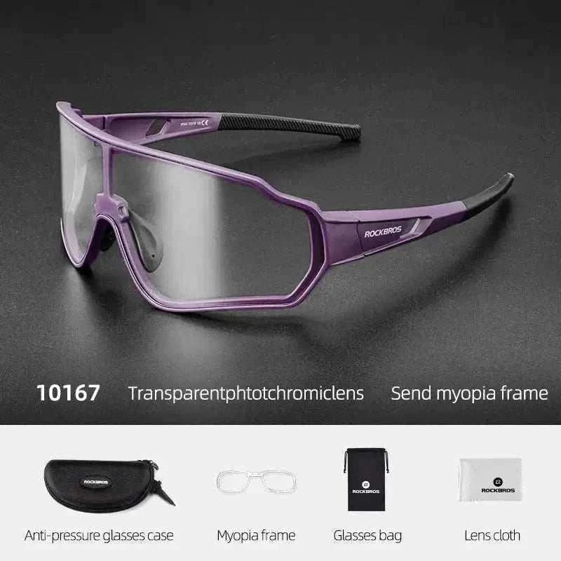 Photochromic polarized cycling glasses with UV400 protection and TAC lenses for outdoor riding