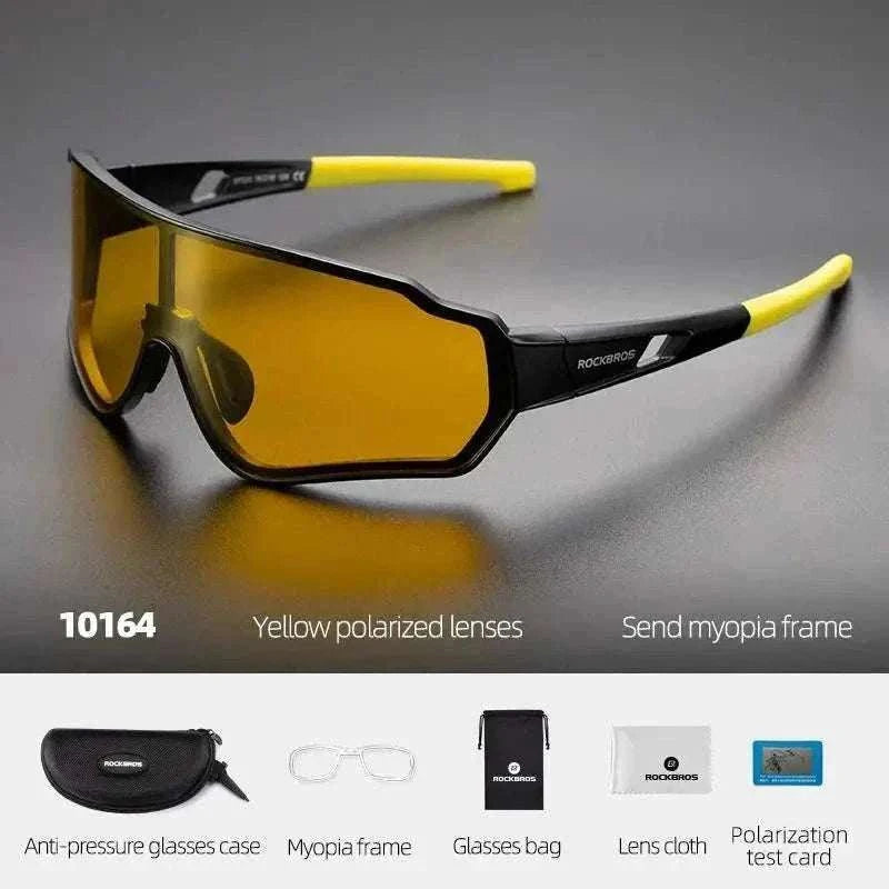 Photochromic polarized cycling glasses with UV400 protection and durable lightweight design for outdoor riding