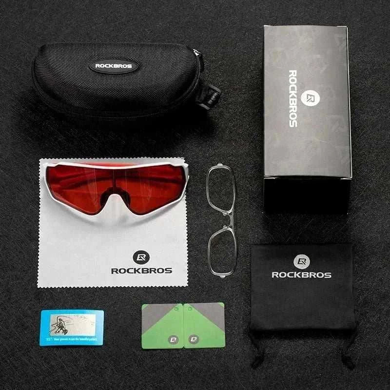 Photochromic polarized cycling glasses with UV400 protection and durable TAC lenses for outdoor riding