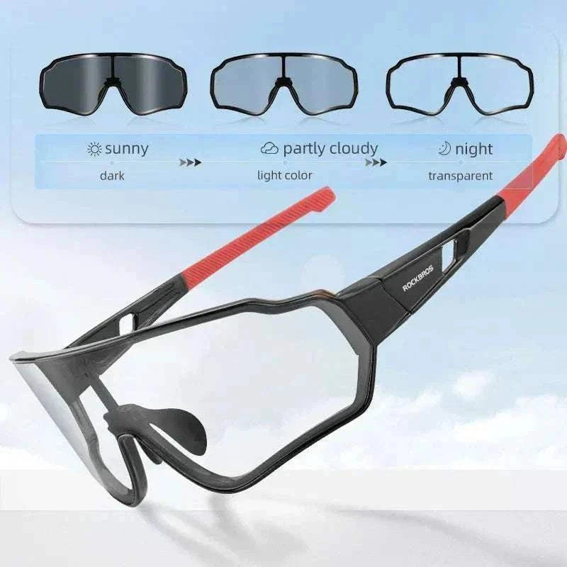 Photochromic polarized cycling glasses with UV400 protection and durable lenses for outdoor riding