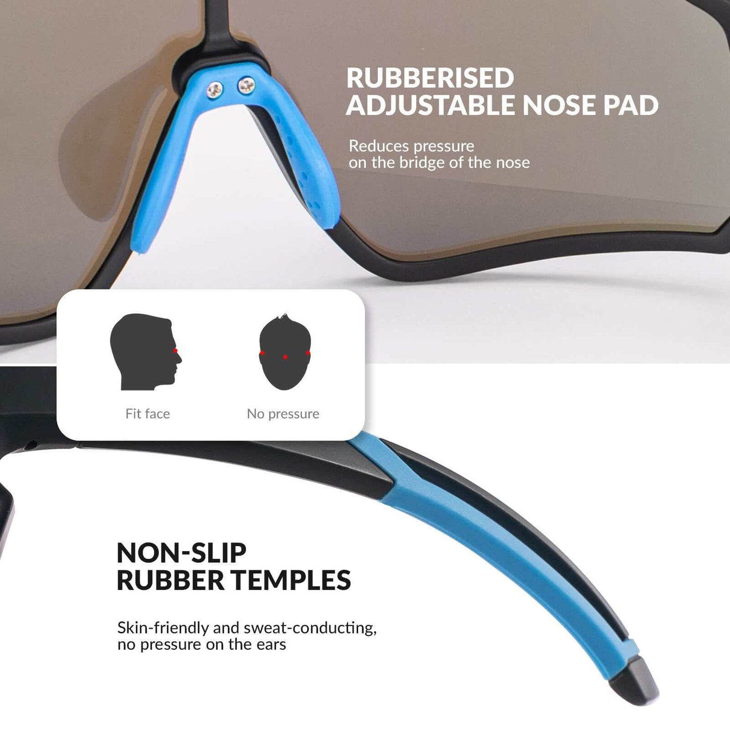 ROCKBROS kids polarized cycling sunglasses with UV400 protection for ages 8-14 in various colors