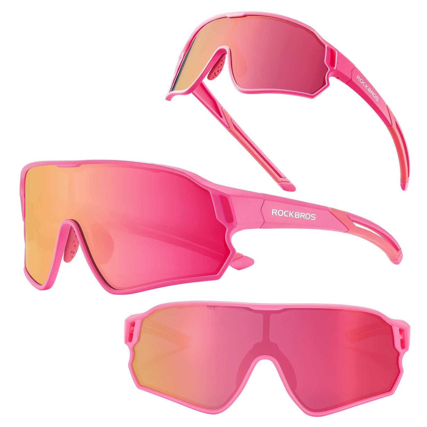 ROCKBROS Kids Polarized Sunglasses with UV400 protection for ages 8-14, lightweight and durable cycling eyewear in multiple colors