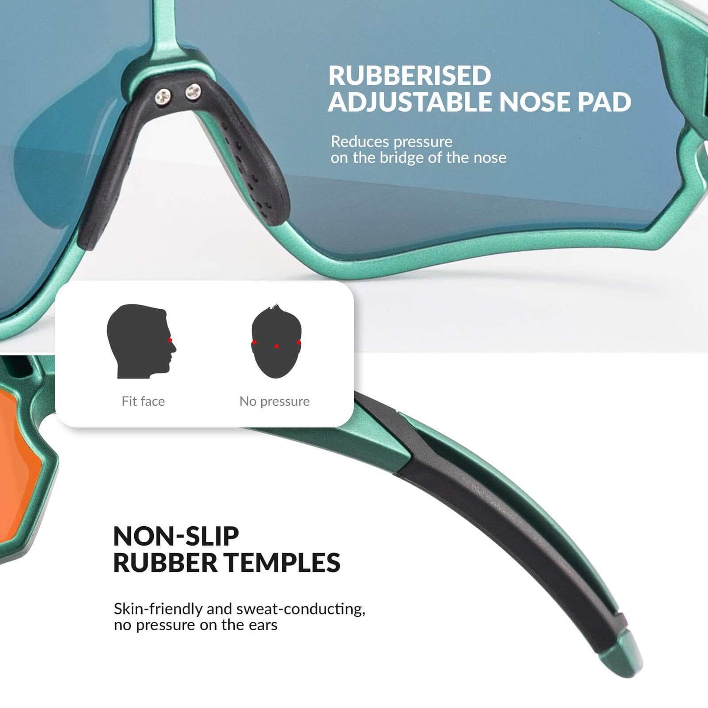 ROCKBROS Kids Polarized Sunglasses with UV400 protection for ages 8-14, lightweight and durable cycling eyewear